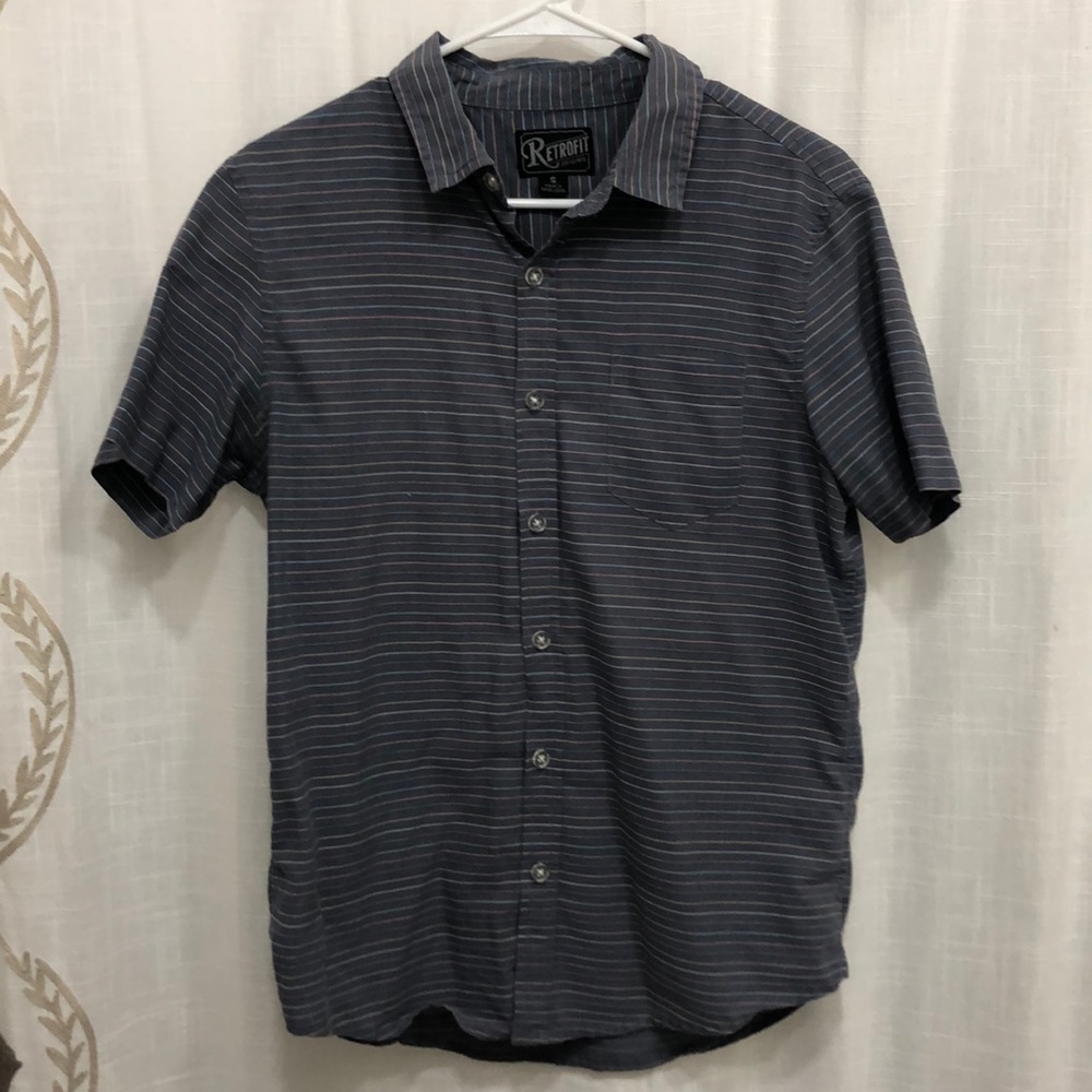 RETROFIT Striped Mens Button-up